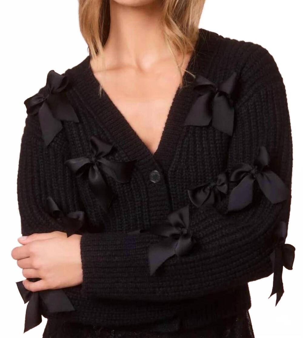 NEW LOVESHACKFANCY ashtan cardigan in black